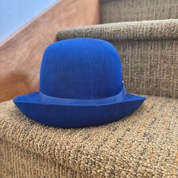 Vintage Kangol Zephyr Faye Blue Woven Hat elegant women’s unique breathable - Picture 5 of 8